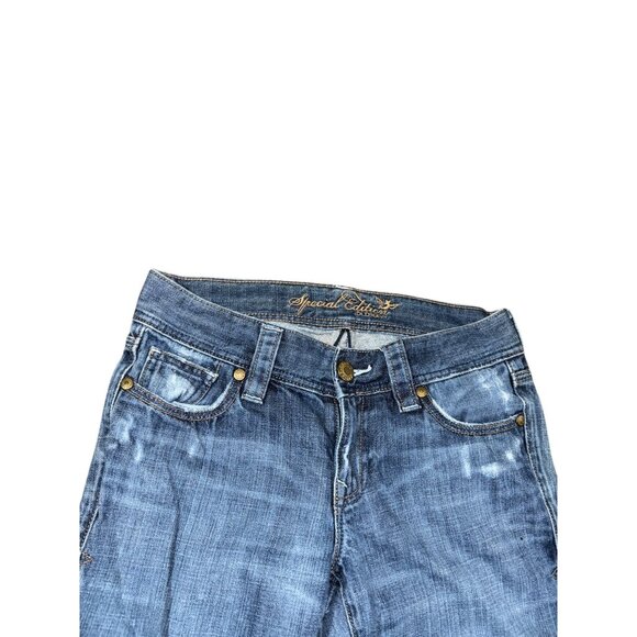 Old Navy Special Edition Low Waist Size 4 Distressed/Knee Hole Denim Jeans - Picture 4 of 7